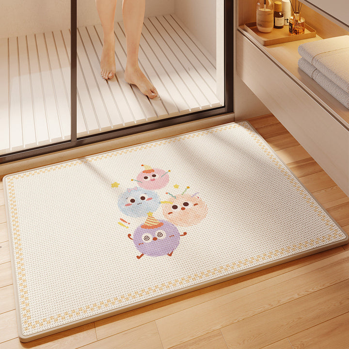 Fun-Themed Absorbent Bath Mat