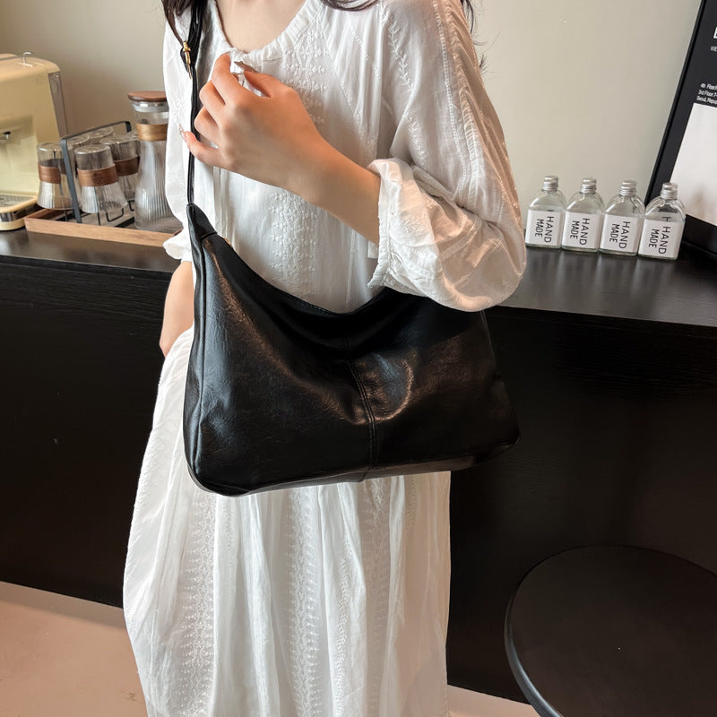 Versatile Structured Leather Shoulder Bag