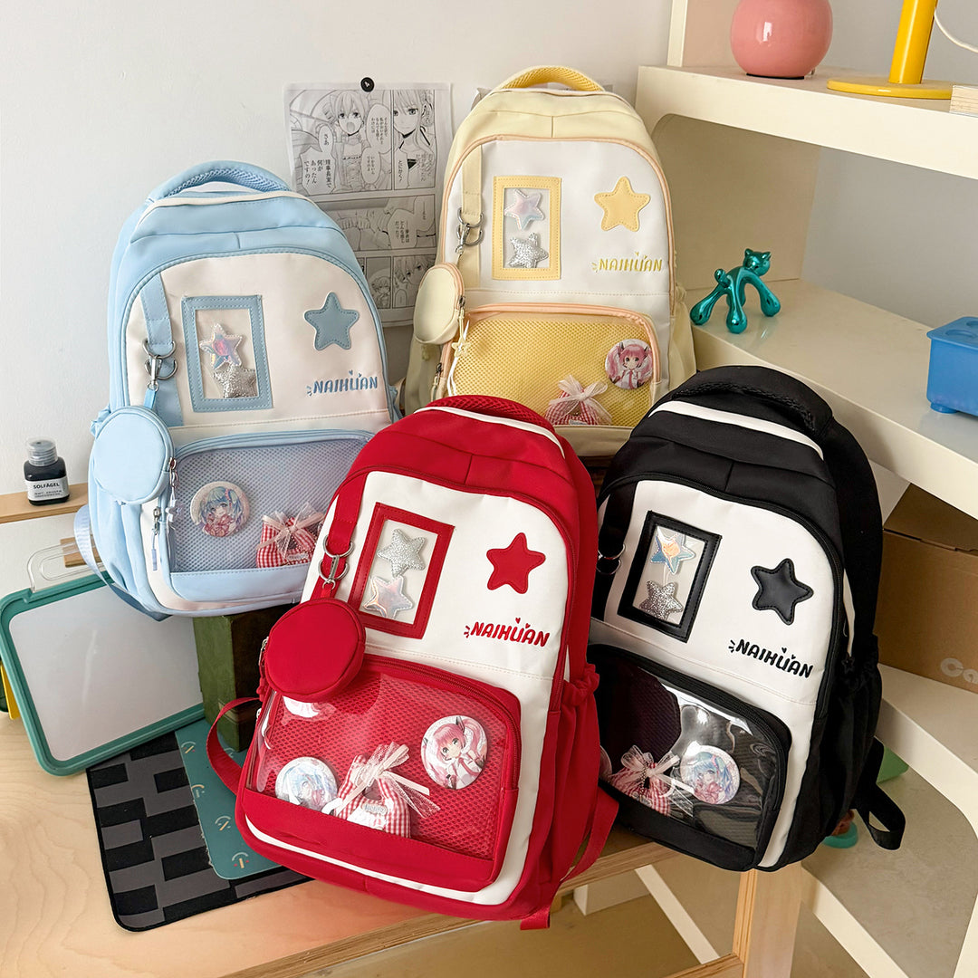 Stylish Star-Embellished School Backpack Stornfield 1791205030