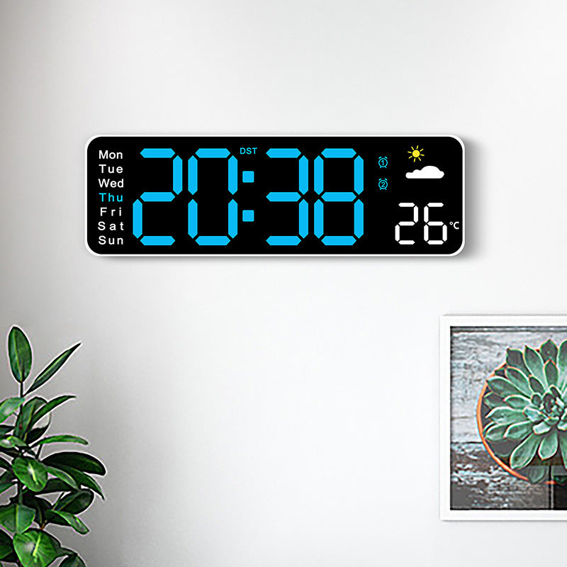 Digital radio alarm clock with temperature and day of the week display Stornfield