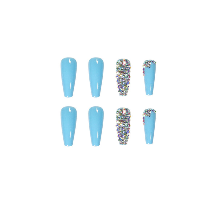 Artful Stiletto Nails with Radiant Rhinestone Accent Stornfield