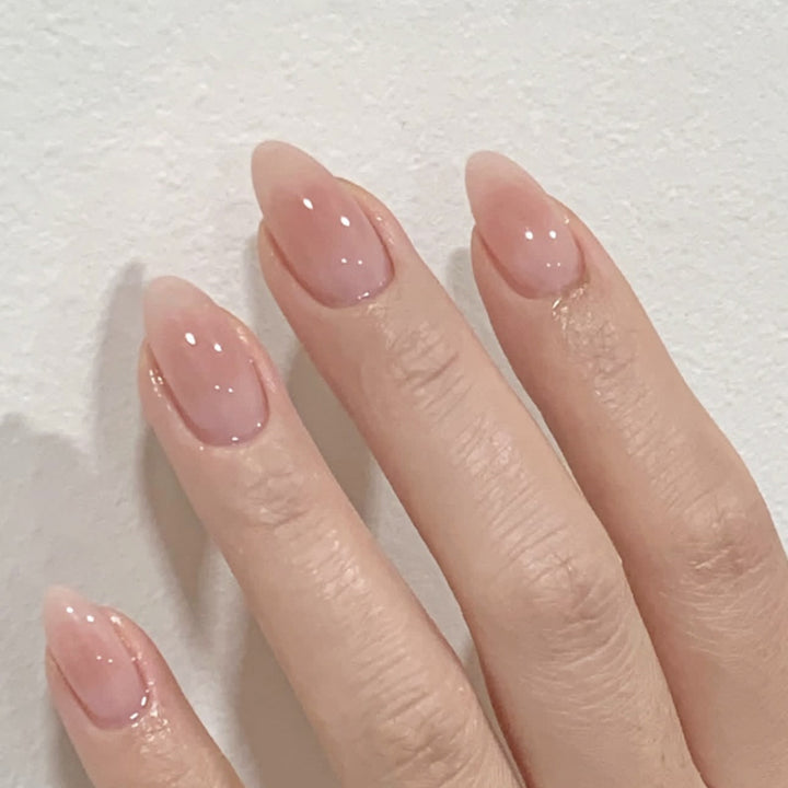 Artful gel nails with elegant tip design Stornfield
