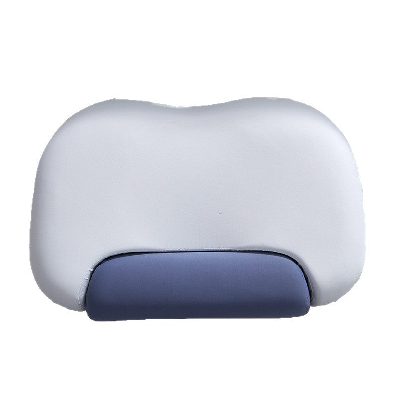 Ergonomic neck support pillow with memory foam and removable support roll