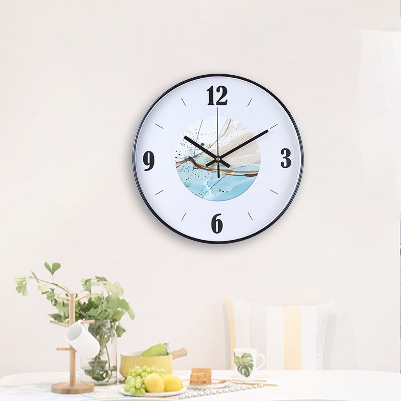 Wall clock with elegant leaf pattern Stornfield