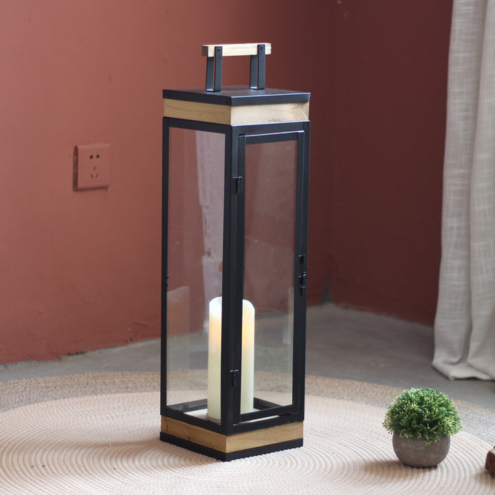 Decorative Lantern with Wooden Handle Stornfield