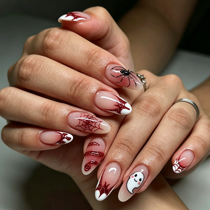 Halloween-Themed Press-On Nail Art Set Stornfield