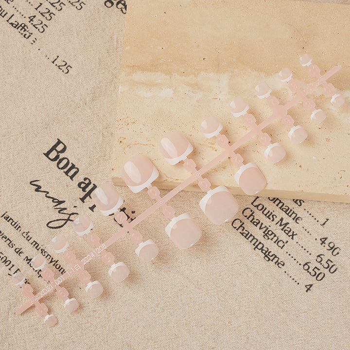 Stylish French Tip Press-On Nail Set Stornfield
