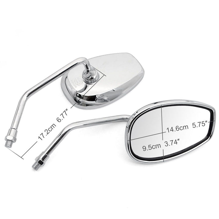 Motorcycle rearview mirror with adjustable arm and high-reflective surface Stornfield