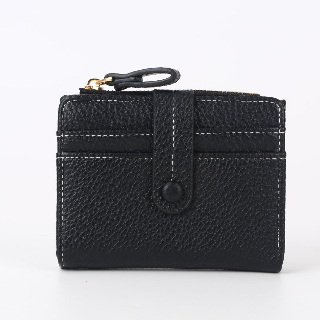 Textured Leather Zippered Card Pouch Stornfield