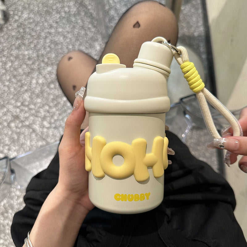 Ladies insulated water bottle with ergonomic carrying handle and cheerful design Stornfield
