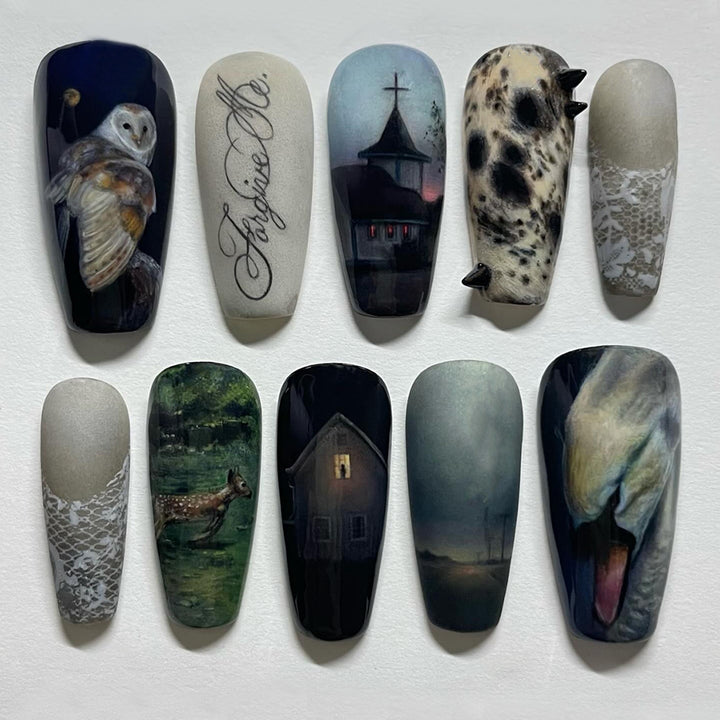 Artificial Nails with Artistic Designs Stornfield