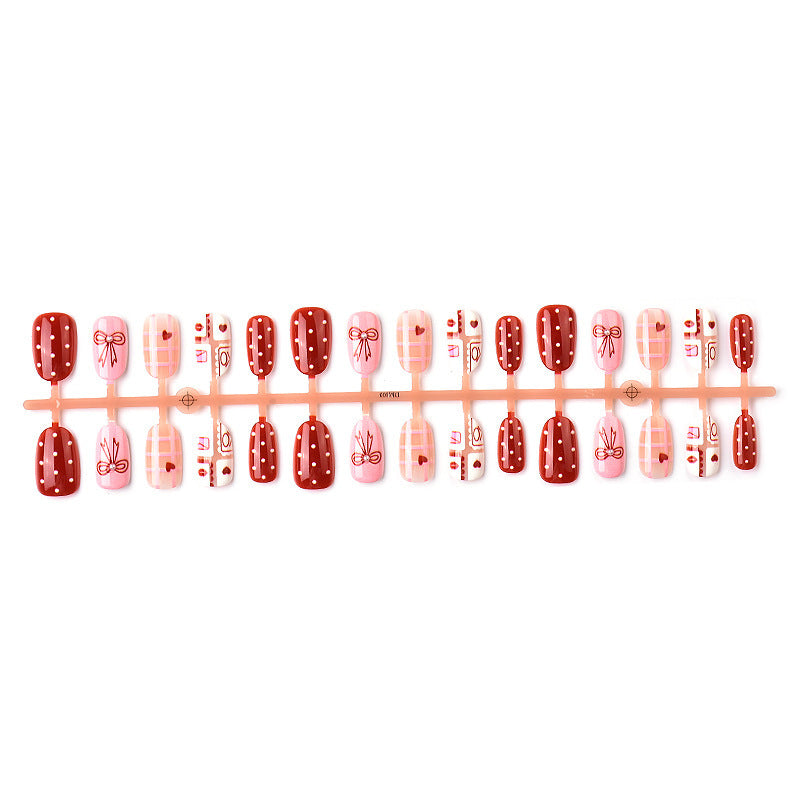 Festive Patterned Press-On Nail Art Stornfield