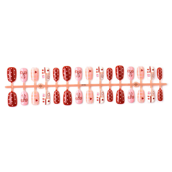 Festive Patterned Press-On Nail Art Stornfield