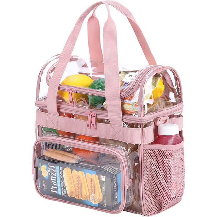 Transparent tote bag with breathable mesh inserts Stornfield