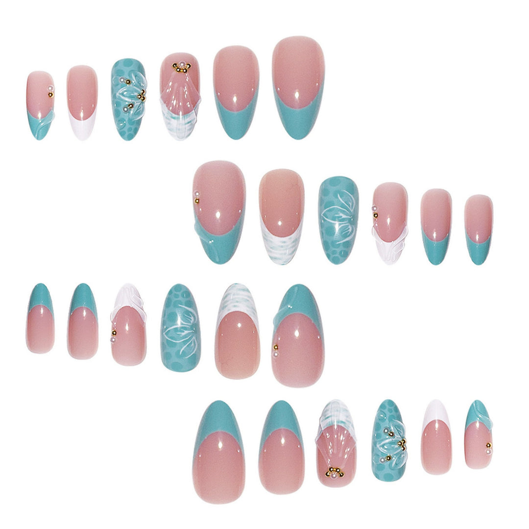 Decorative Floral Stiletto Press-On Nails Stornfield