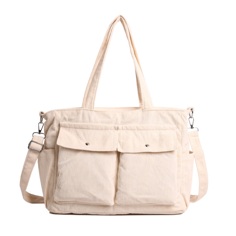 WoSpacious Corduroy Utility Tote Bag Stornfield