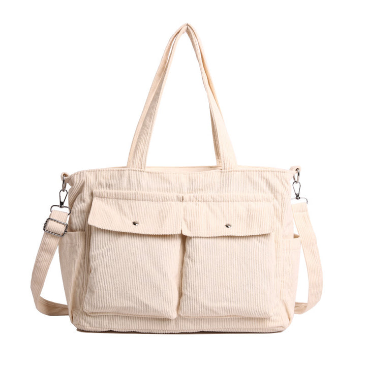 WoSpacious Corduroy Utility Tote Bag Stornfield