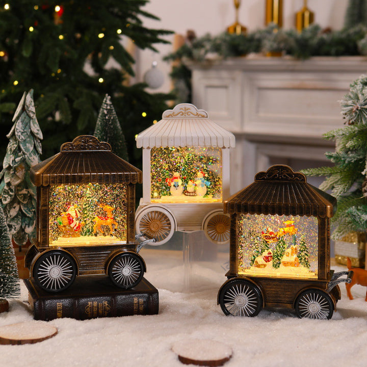 Decorative light lantern with snow globe Stornfield