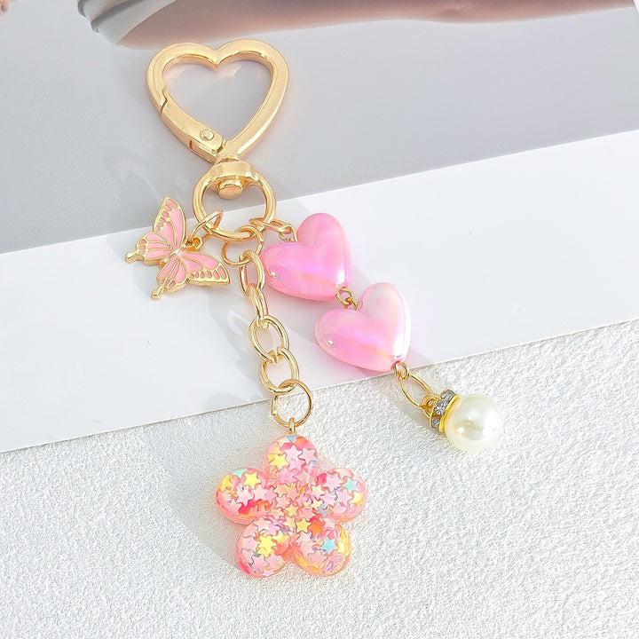 Playful keychain with hearts and flower motif Stornfield