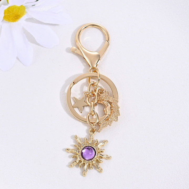 Keychain with Sparkling Sun Motif Stornfield