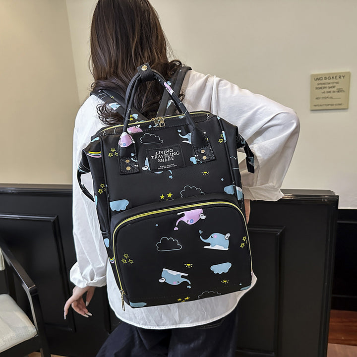 Whimsical Print Multi-Functional Baby Backpack Stornfield