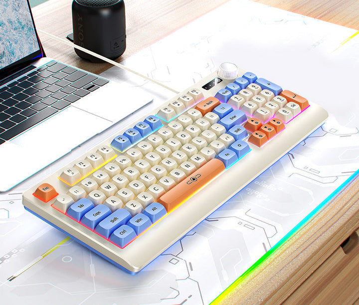 Retro RGB Mechanical Keyboard and Optical Gaming Mouse Set Stornfield