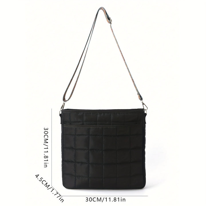 Fashionable shoulder bag with square quilted pattern Stornfield