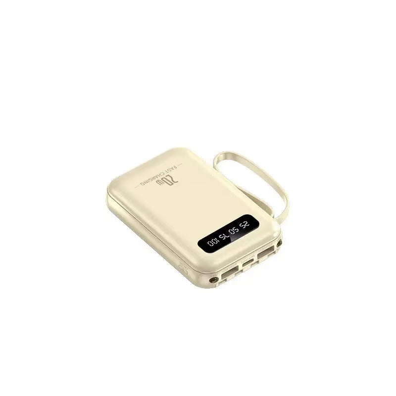 Compact multi-port portable power bank with built-in cables Stornfield