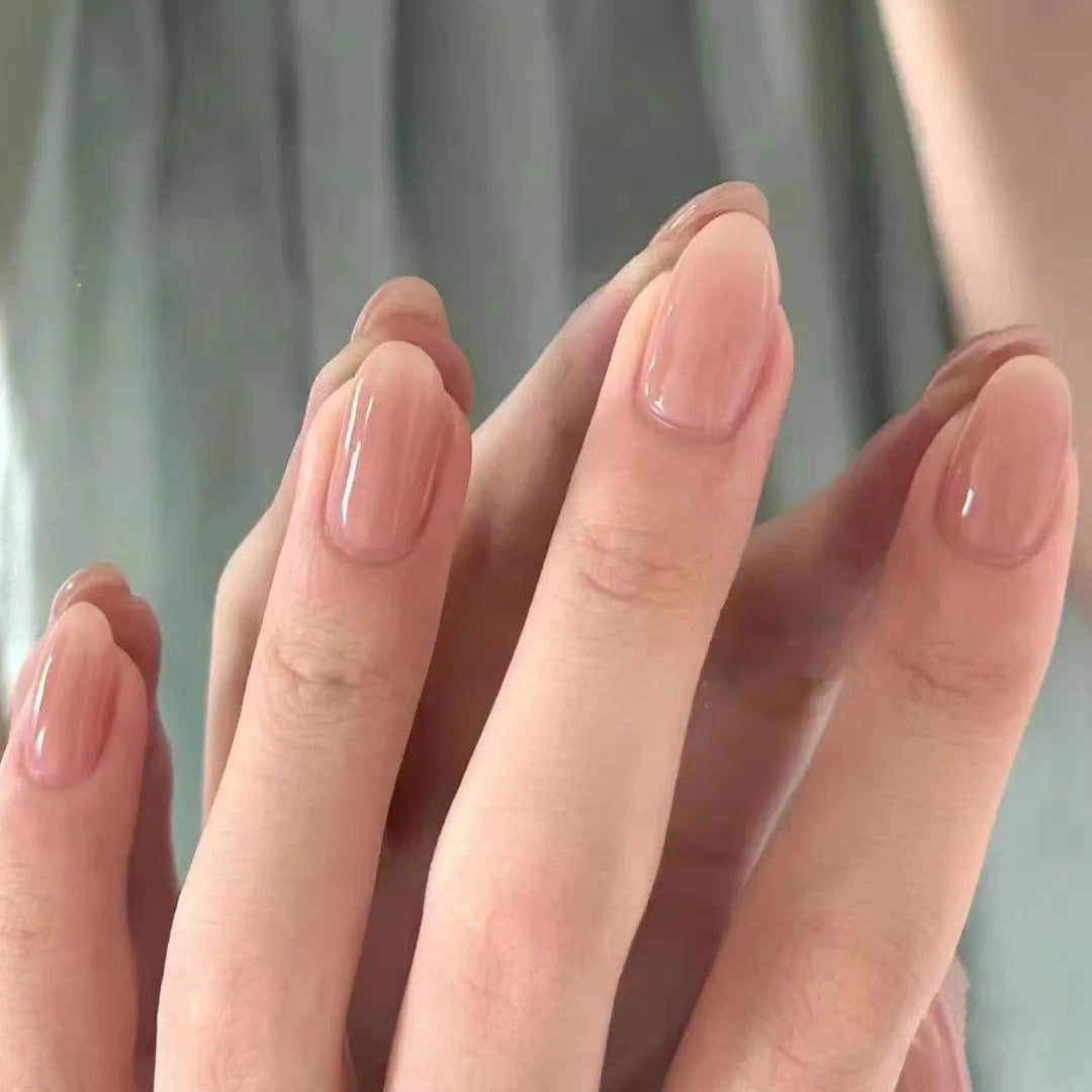 Glossy Natural Press-On Nail Set Stornfield