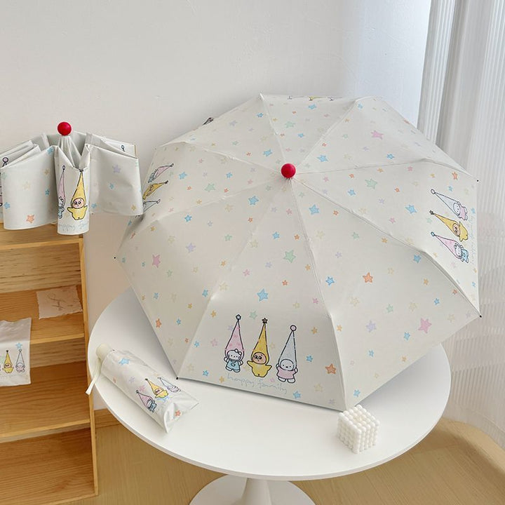 Women's Folding Umbrella with Playful Family Design Stornfield