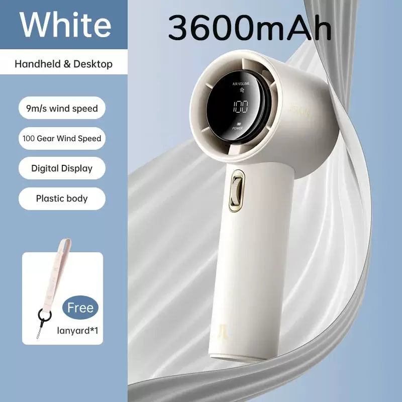Unisex one-size rechargeable wireless portable hair dryer with digital display, multiple speed wind control and travel lanyard Stornfield