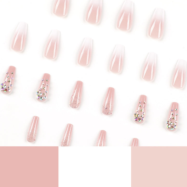 Artful Acrylic Nails with Elegant Glitter Design Stornfield