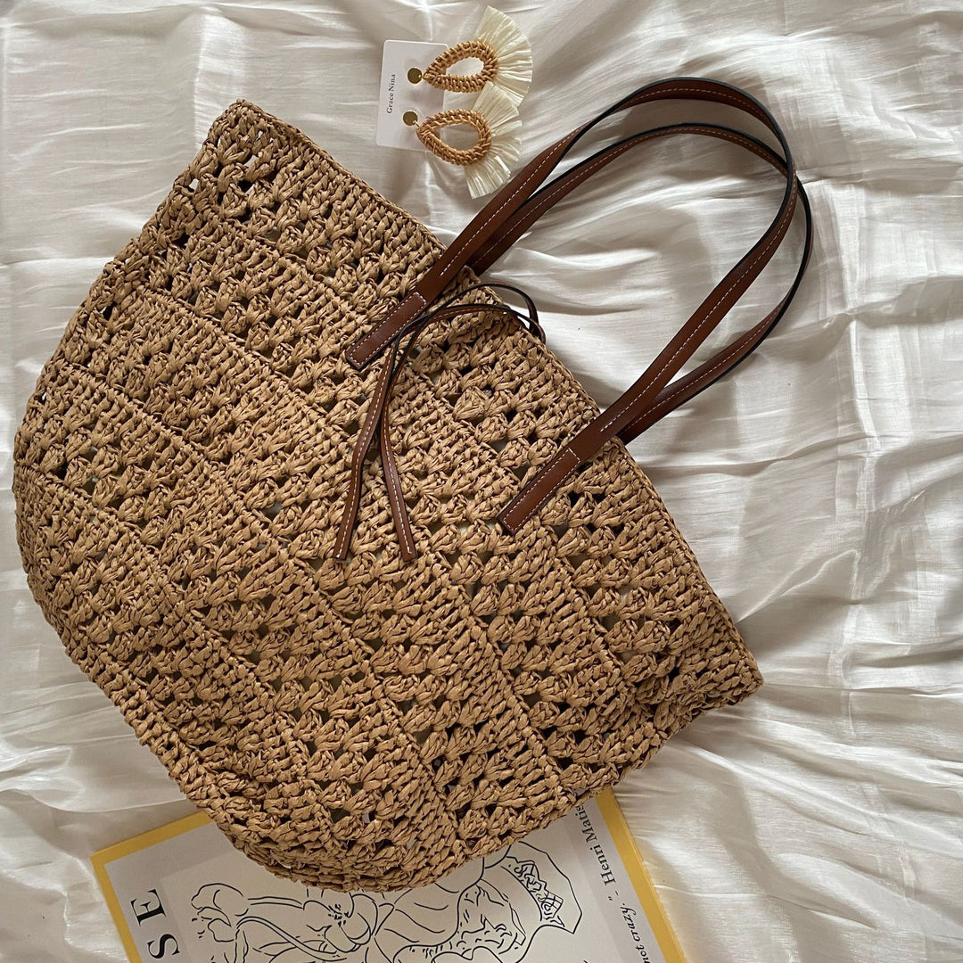 Handcrafted straw tote bag Stornfield