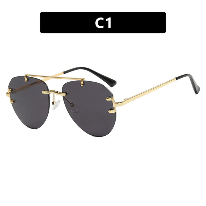 Women modern pilot sunglasses with gradient lenses and slim metal frame Stornfield