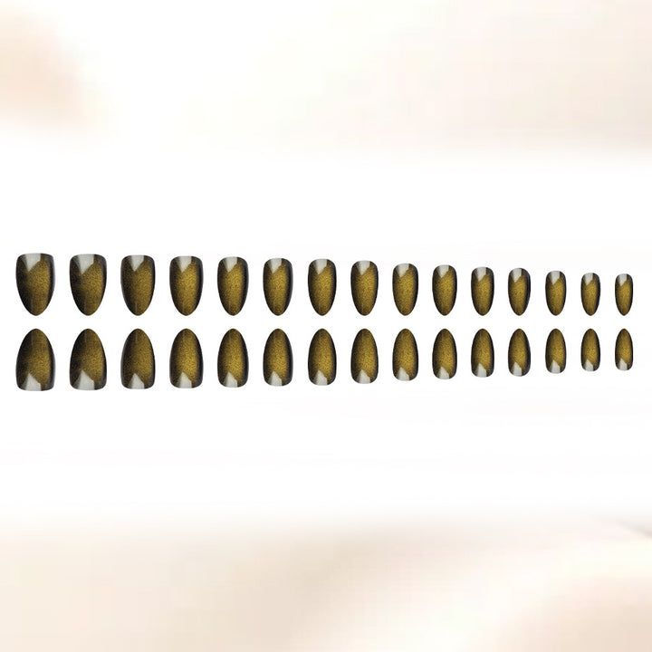 Premium Glossy Almond-Shaped Press-On Nails Stornfield