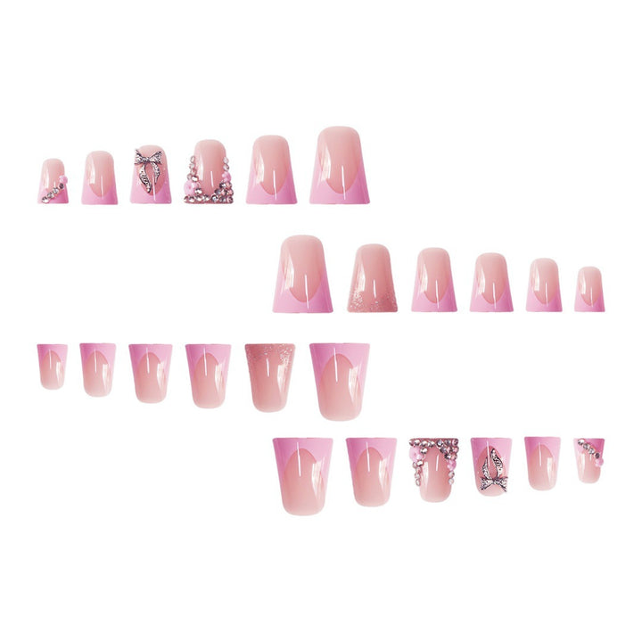 Elegant Floral Rhinestone Press-On Nails Stornfield