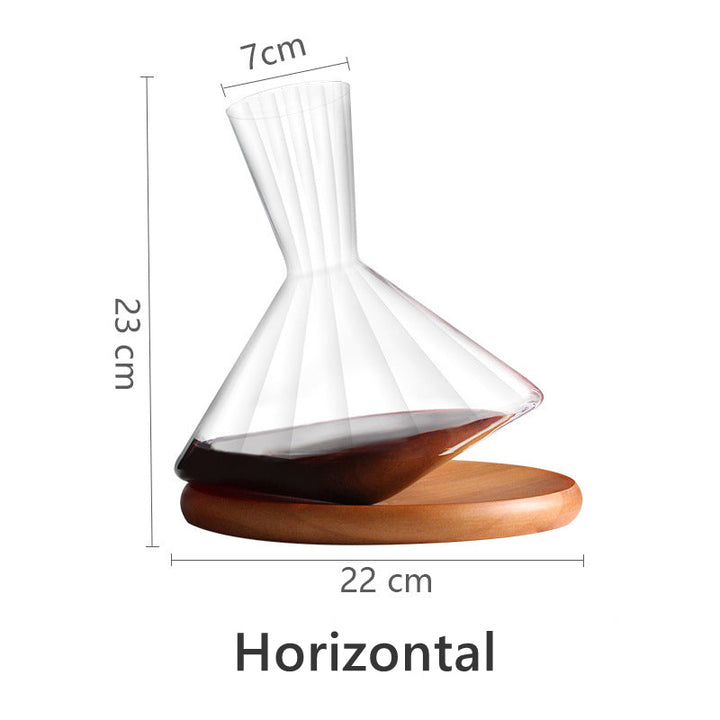 Orbital Swirling Crystal Glass Wine Decanters With Base Plate | Stornfield