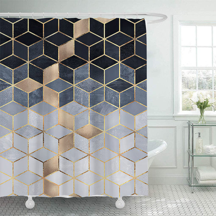 Textured Mosaic Pattern Shower Curtain Stornfield