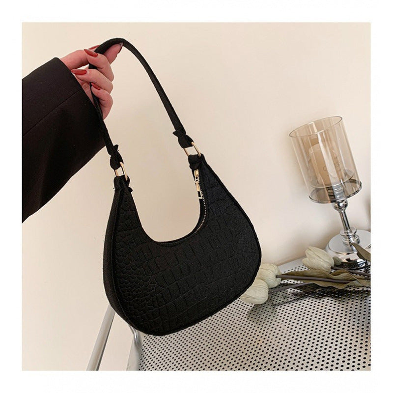 WoCrocodile Texture Handheld Hobo Bag Stornfield