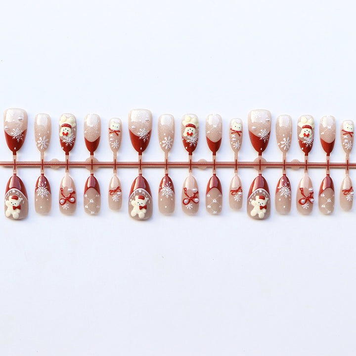 Holiday-Themed Decorative Press-On Nails