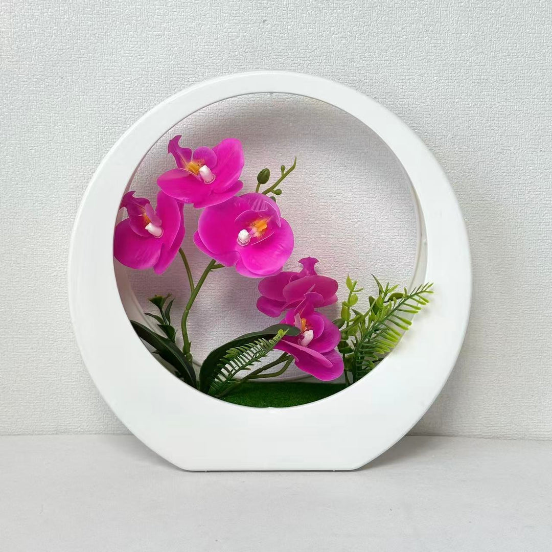 Artificial Orchid Flower Display for Home Decor
