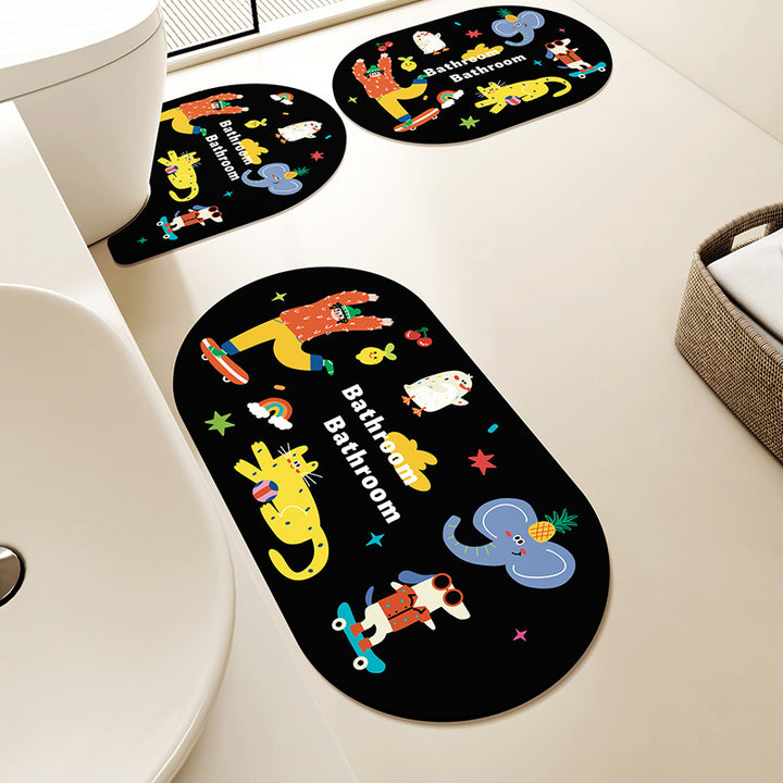 Fun Character Bath Mat Set