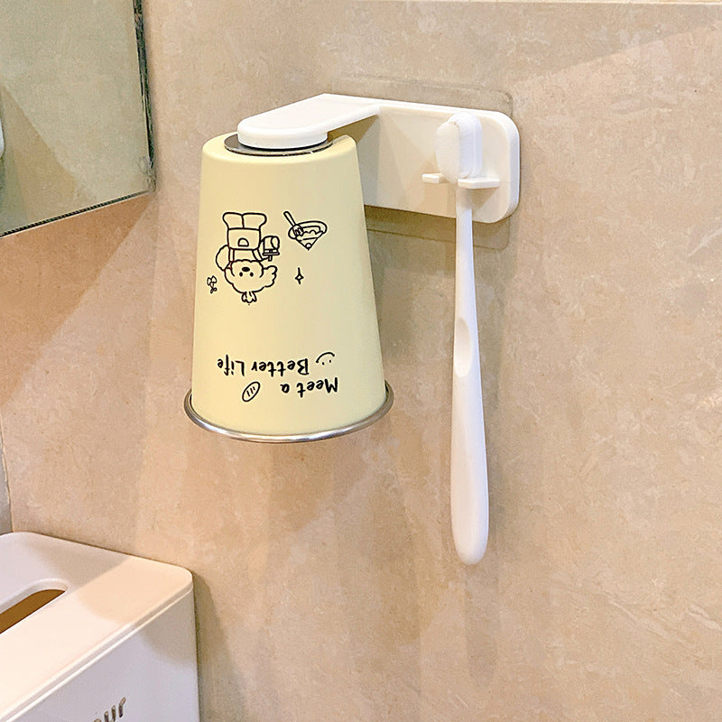 Wall-mounted toothbrush holder with playful design Stornfield