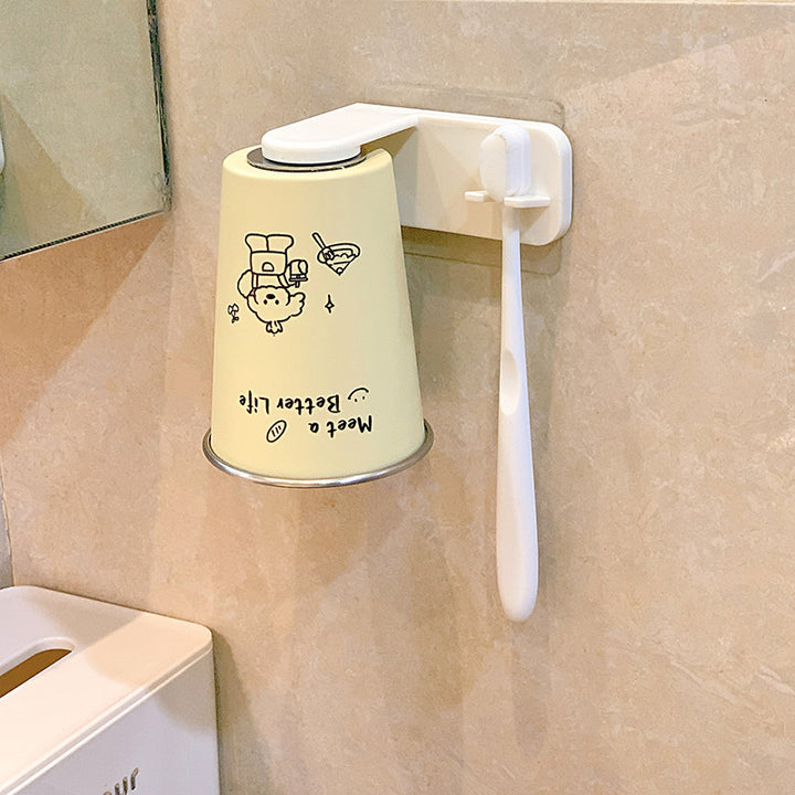 Wall-mounted toothbrush holder with playful design Stornfield
