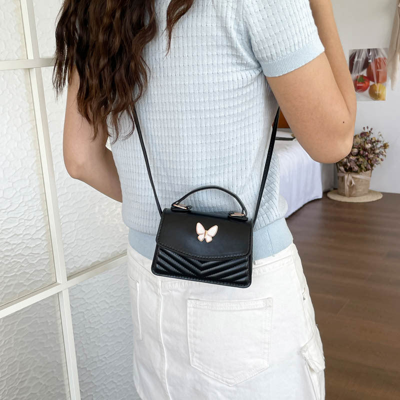 Butterfly-Embellished Handbag