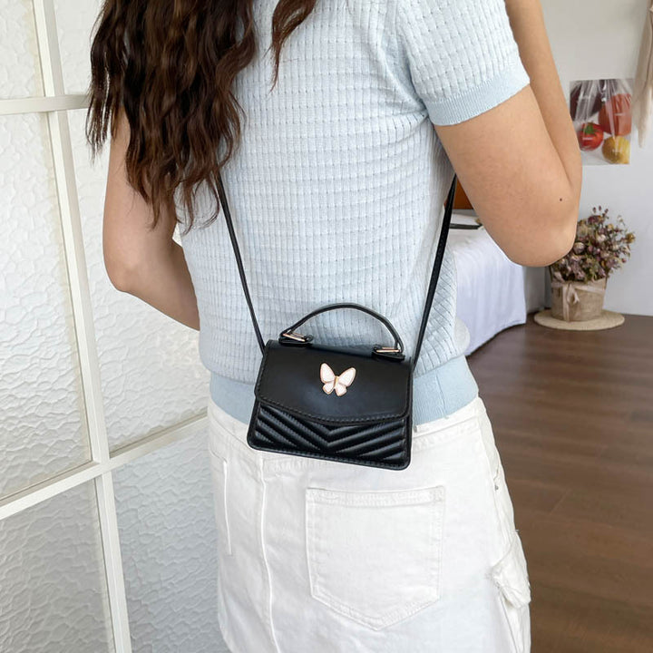 Butterfly-Embellished Handbag