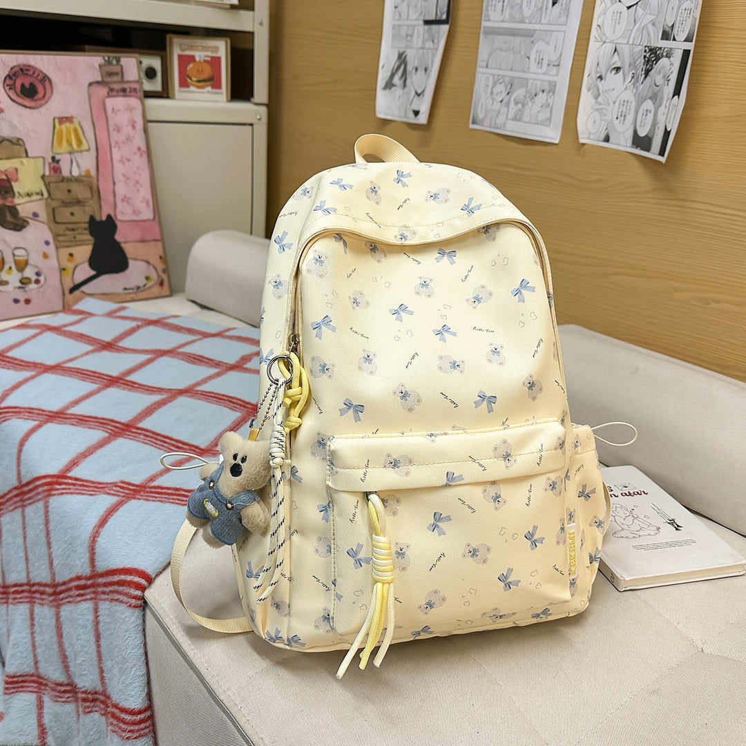 Charming Floral Print Backpack Stornfield