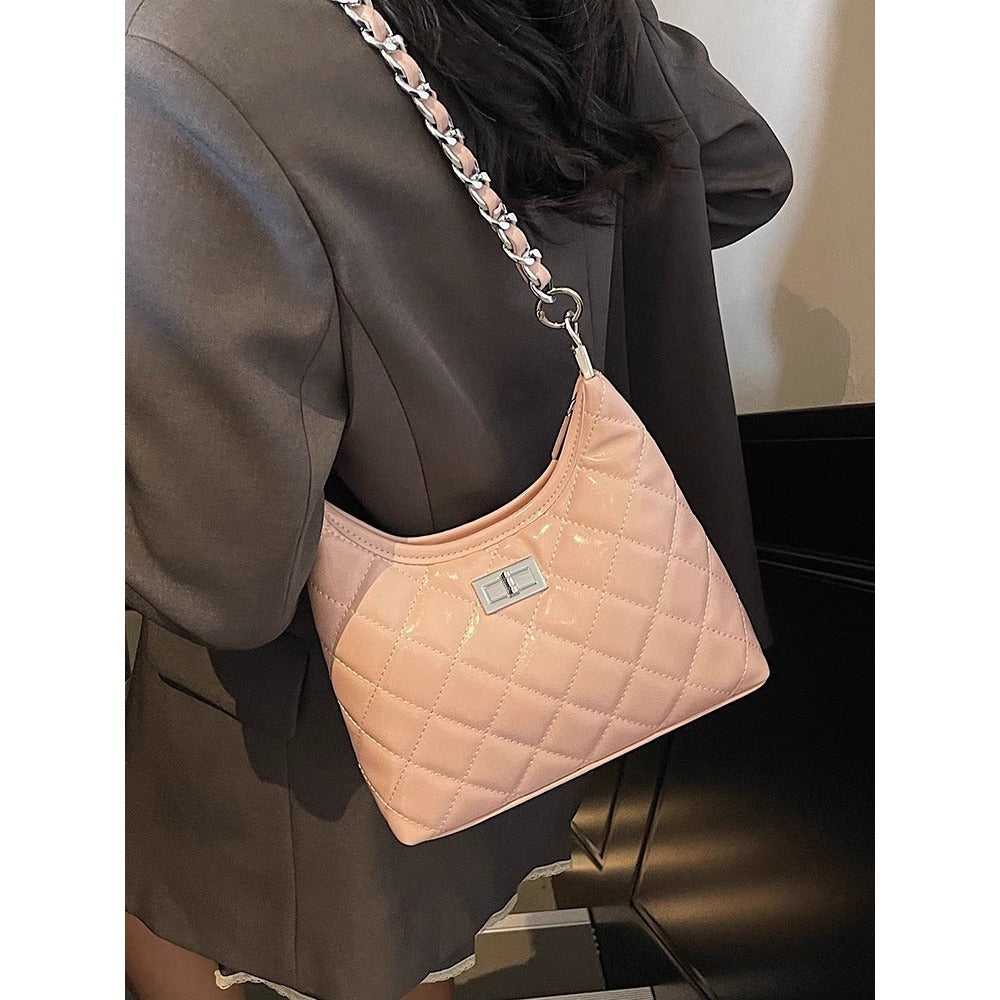 Quilted Faux Leather Chain Handbag Stornfield