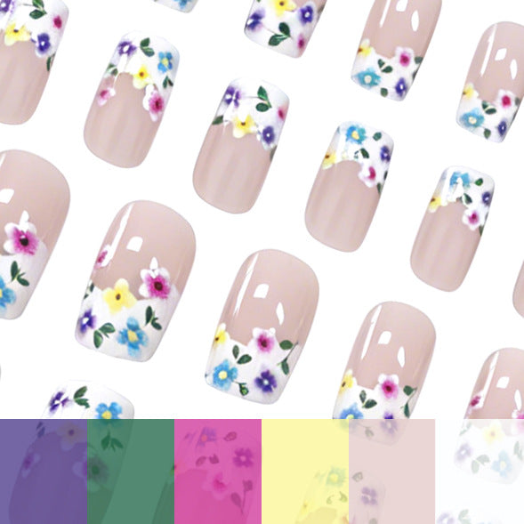 Floral Themed Press-On Nail Enhancements Stornfield