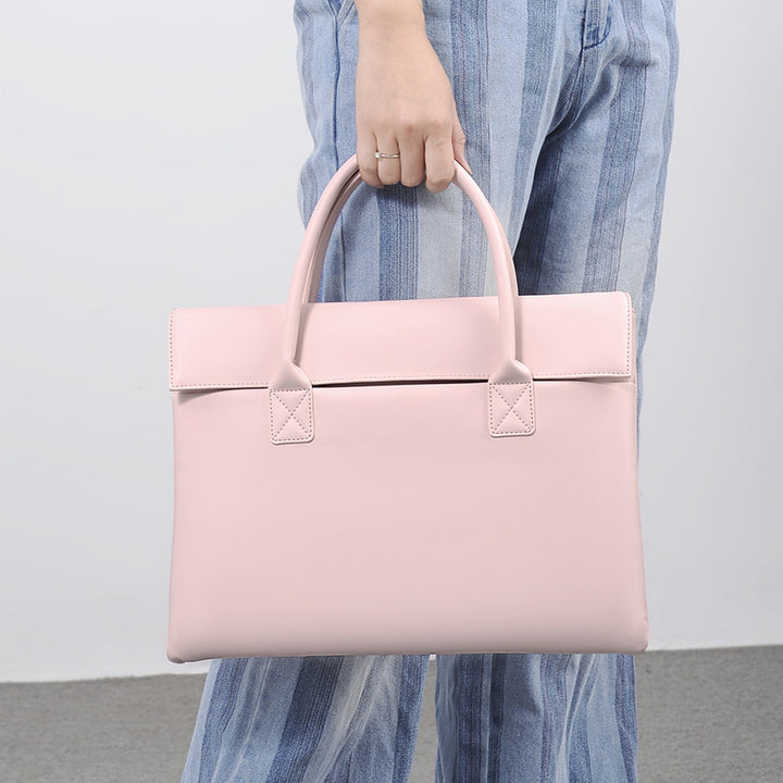 Elegant Structured Leather Office Tote Bag Stornfield